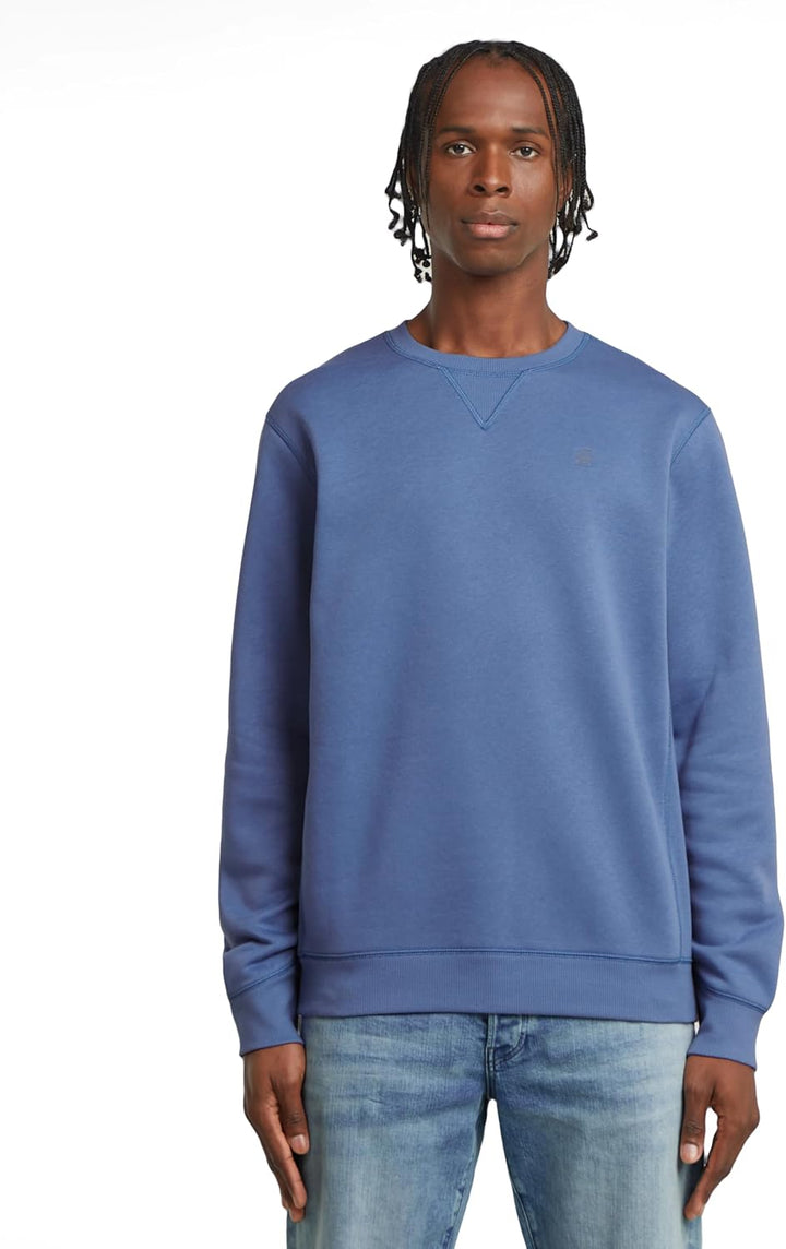 G-Star Herren Premium Core Sweater Sweats (1er Pack) XS Blau (Dutch Blue D16917-c235-g989), XS Blau