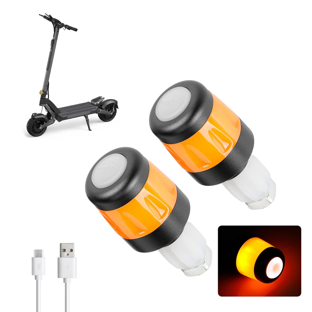 E Scooter Blinker, Wiederaufladbare LED-Lenkerleuchte Elektroroller, Wasserdicht, Universeller Blink