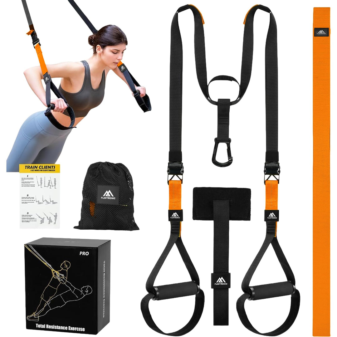 Flintronic Sling Trainer Set für EIN Ganzkörpertraining, Schlingentrainer, Schlingentrainer für Zuha