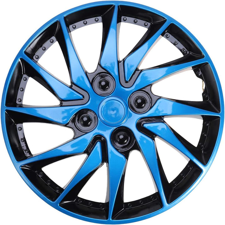 BESPORTBLE 14 Zoll Fallnabenabdeckung für Autonabenabdeckung Auto Refit Zubehör- 1 Stück(Blau Schwar
