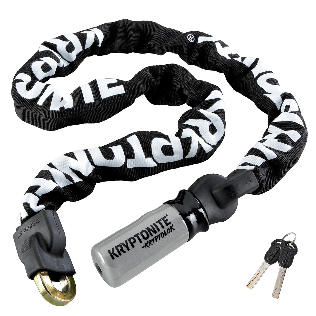 Kryptonite Kryptolok 912 Integriertes Kettenschloss - 120 cm, Sicherheitsgrad 6/10, Anti-Diebstahl F