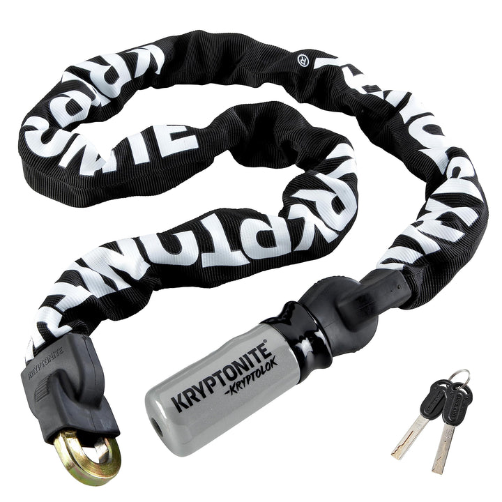 Kryptonite Kryptolok 912 Integriertes Kettenschloss - 120 cm, Sicherheitsgrad 6/10, Anti-Diebstahl F