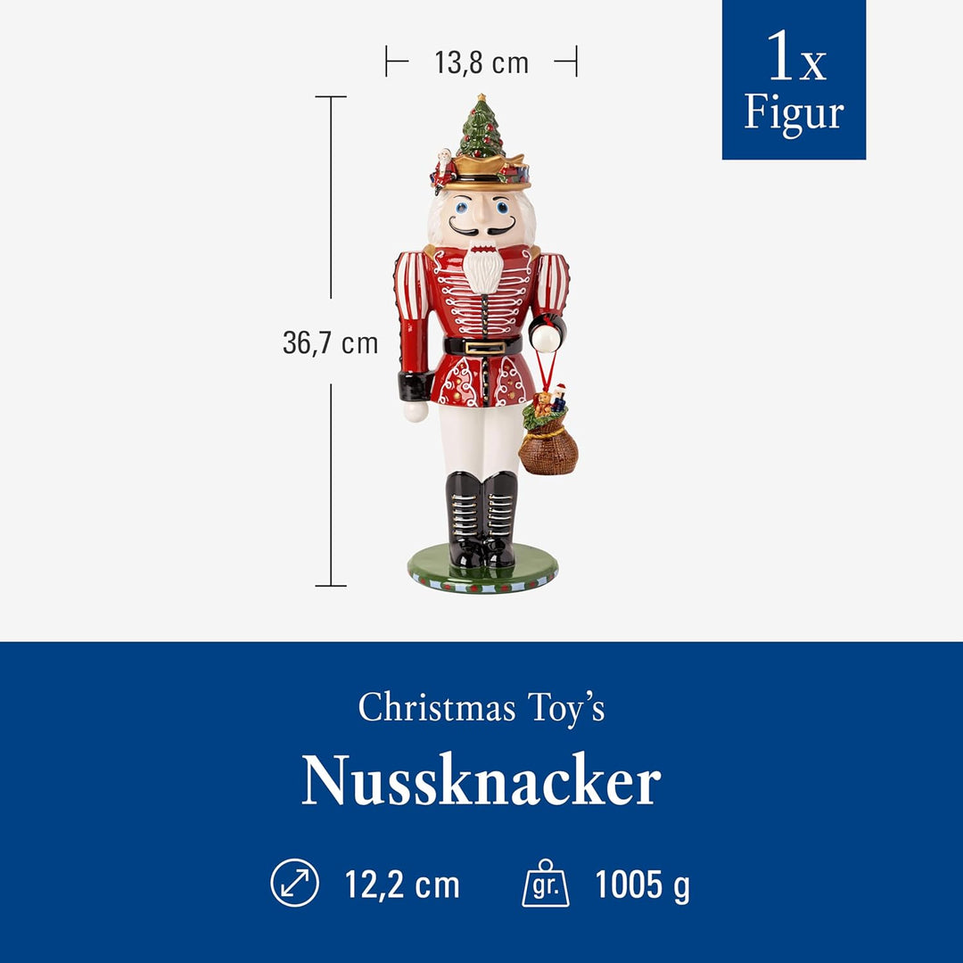 Villeroy & Boch Christmas Toys, Memories Nussknacker, 14 x 12 x 36,5cm, Porzellan, Mehrfarbig, 14-86