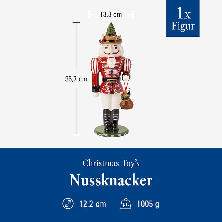 Villeroy & Boch Christmas Toys, Memories Nussknacker, 14 x 12 x 36,5cm, Porzellan, Mehrfarbig, 14-86