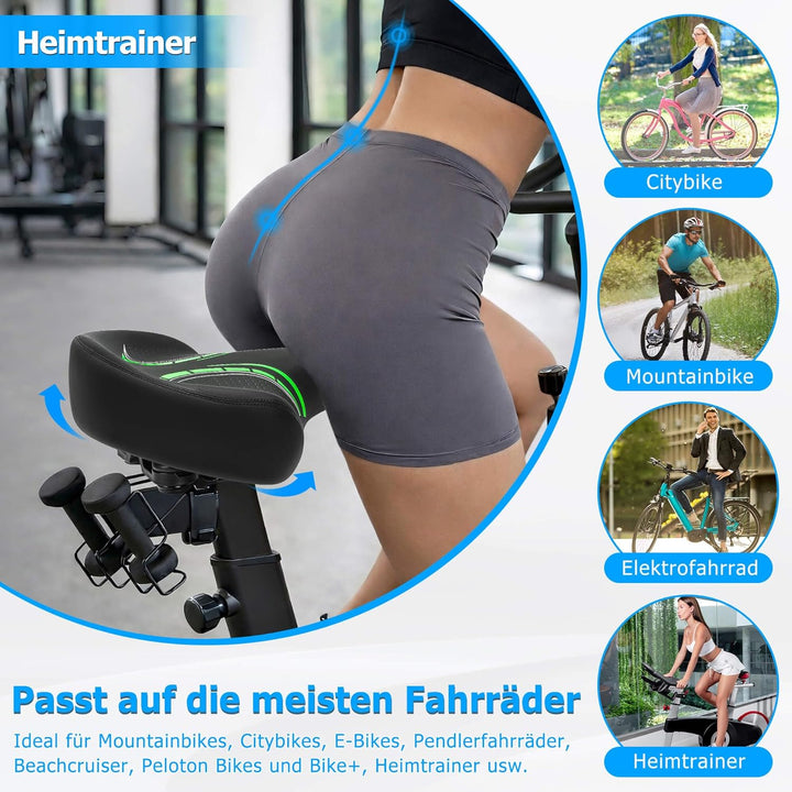 CDYWD Übergrosser Fahrradsattel Herren & Damen - Bequem, Weich, Extra Breit, Ergonomisch, Polster Fa