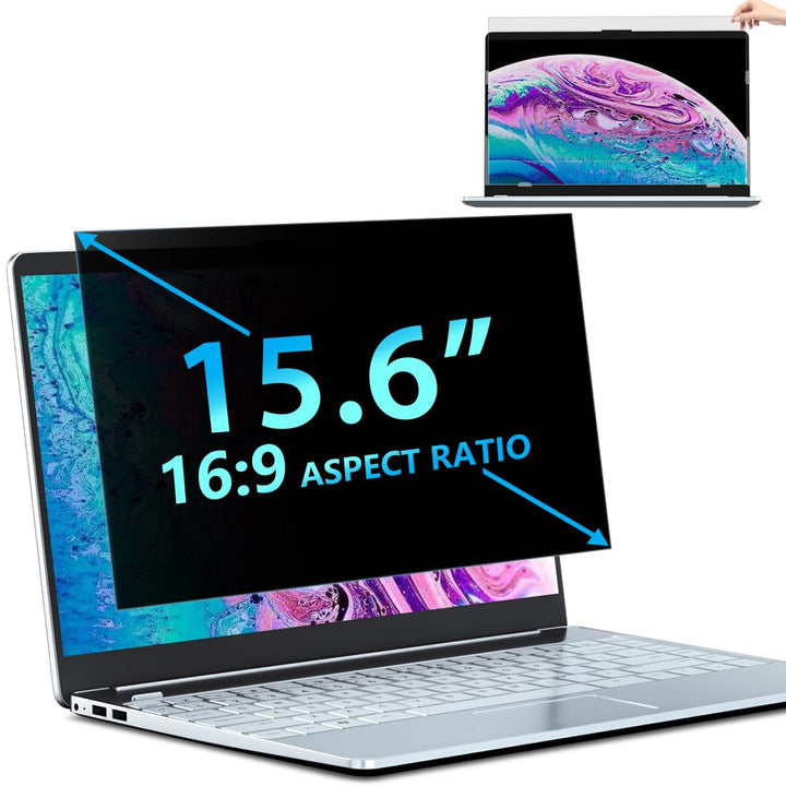 STARY 15,6 Zoll Laptop Sichtschutzfolie für 16:9,Abnehmbarer Anti Spy Bildschirm Blickschutzfolie,15