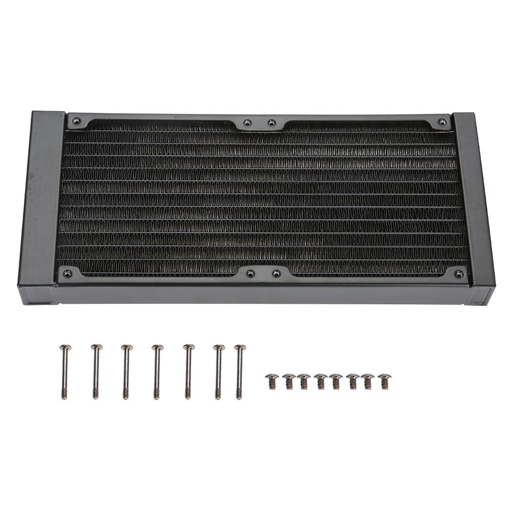 Richer-R 120mm/240mm/360mm Aluminium Radiator, Aluminiumheizkörper 12 Röhren PC Wasserkühlung Heizkö