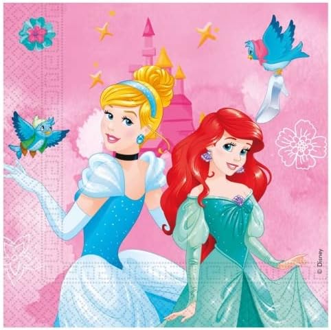 Playflip Princess Party Geschirr Partyset Kindergeburtstag Cinderella, Arielle 76 TLG.