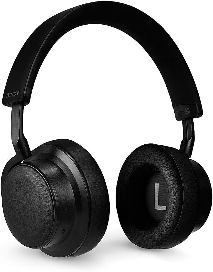 LINDY 73203 LH900XW - Kabelloser Kopfhörer mit Active Noise Cancelling Schwarz On Ear