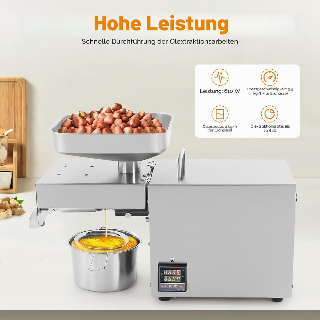 Automatische ölpresse Heiss Kaltöl Extraktionsmaschine Elektrisch öl, Elektrische öLmühle Mit Temper
