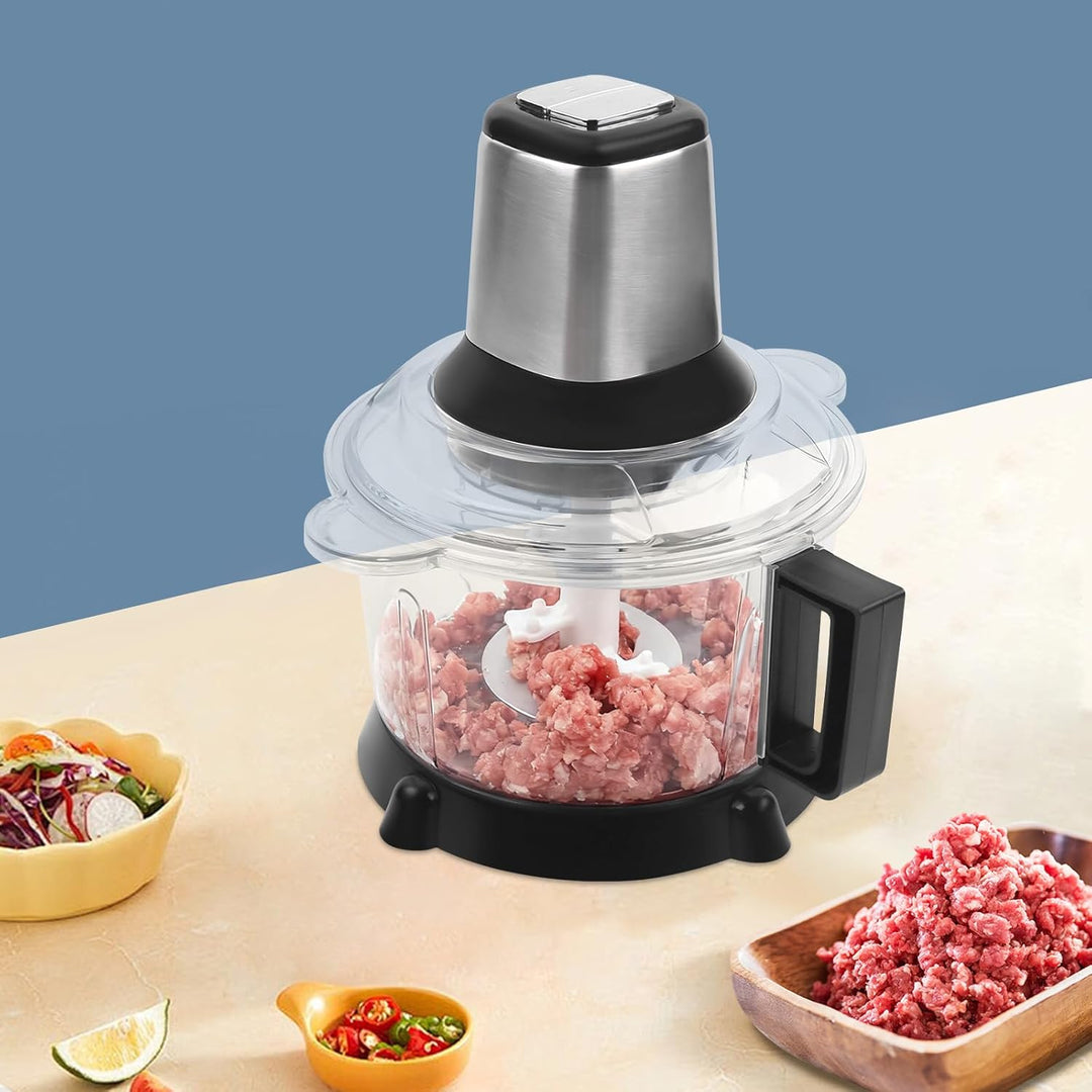 5 Liter Edelstahl Elektrisch Zerkleinerer Häcksler mit 4 Edelstahlklingen 300W 10000rpm Mixer Food C