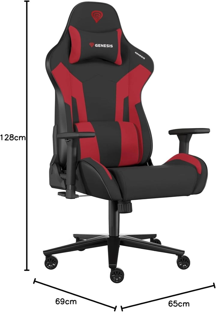 Genesis Gaming Stuhl NITRO 720 schwarz/rot, Schwarz/Rot