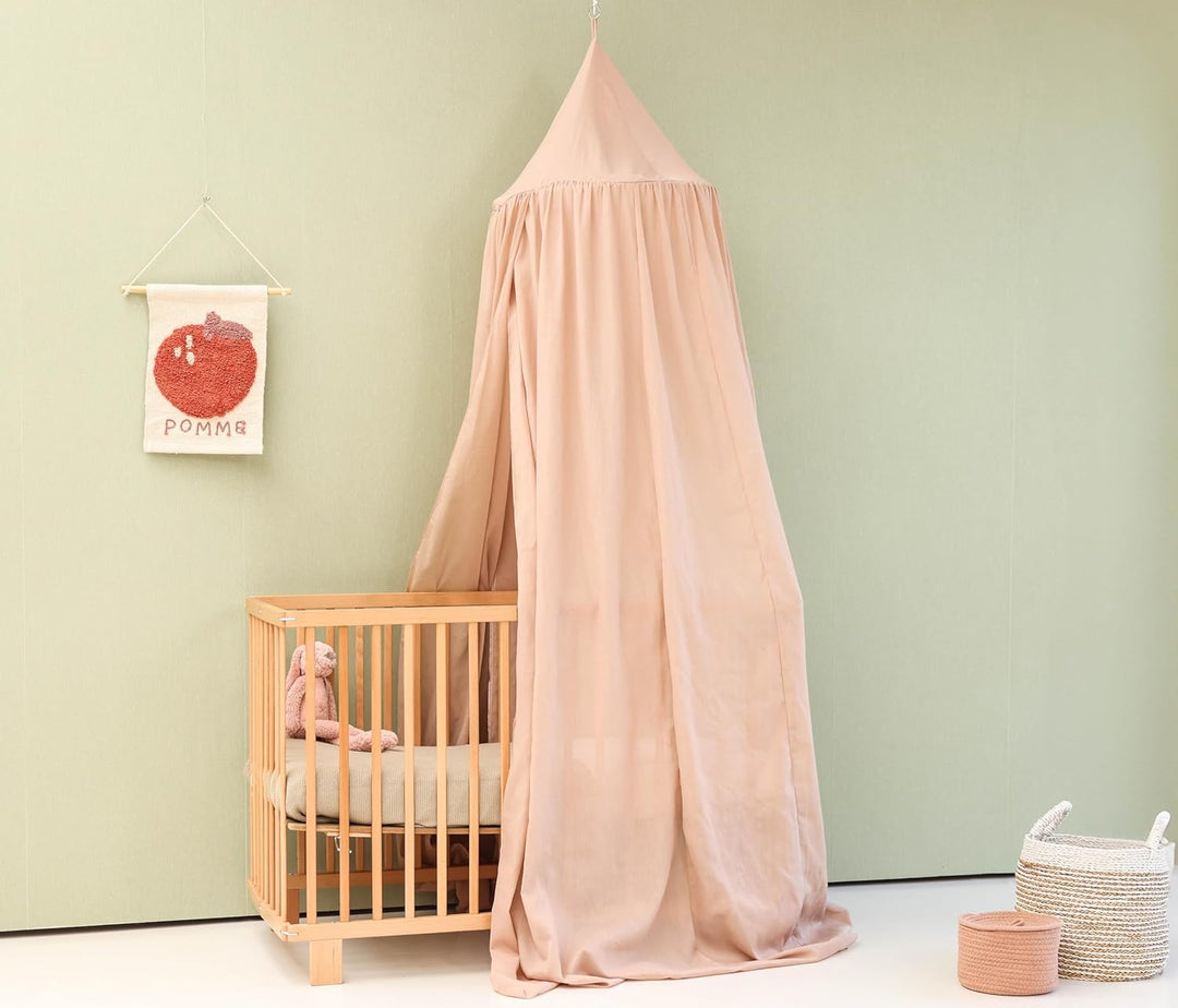 Nougat Baldachin für Kinderzimmer | Hängender Betthimmel für Babybett | Moskitonetz für Stubenwagen