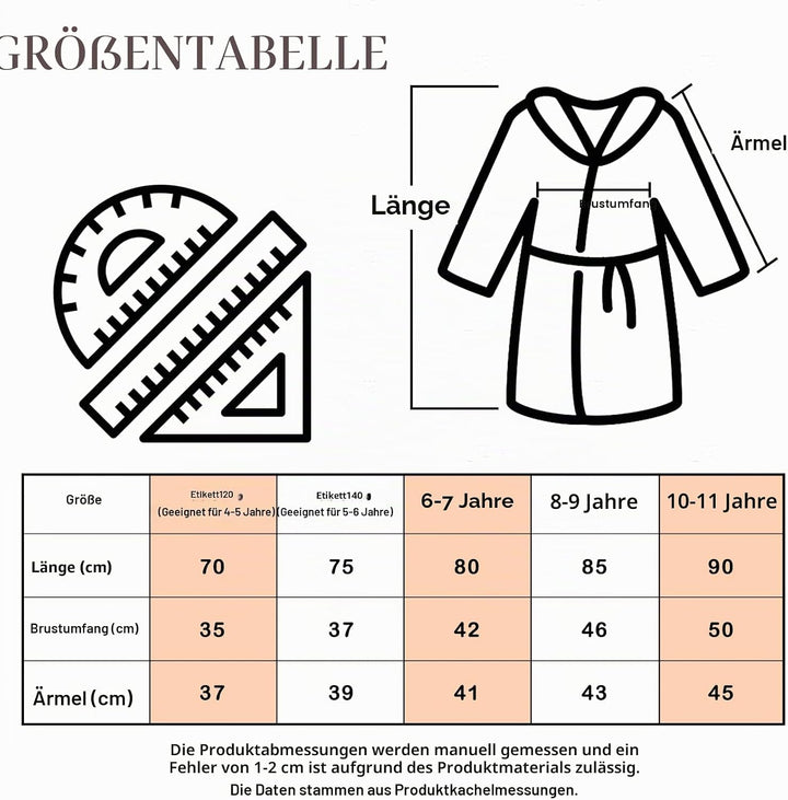 KAKU NANU Bademantel Kinder Mädchen Einhorn 4-11 Jahre Flauschig Warm Plüsch Bademantel Kuschelig Mo