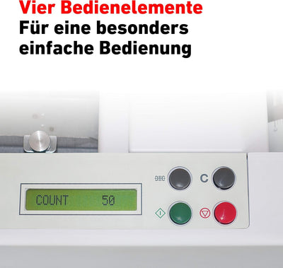 IDEAL Professionelle Falzmaschine 8306 mit Vier Falzarten, 60 bis 115 g/m² Papier, 115 Blatt/Minute,