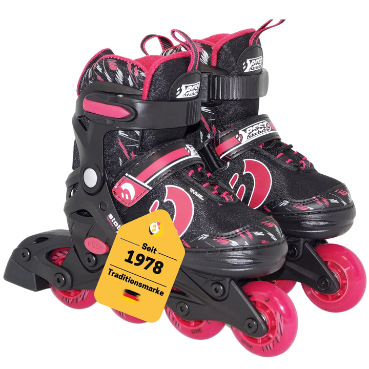 Best Sporting Inline Skates Kinder I Rollschuhe grössenverstellbar I robuste Inliner für Jugendliche