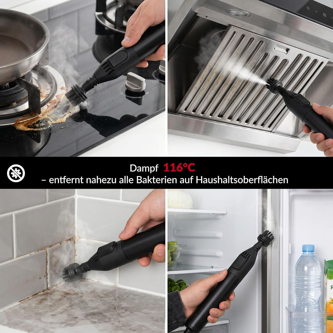 LEHMANN SteamWash 1800 Waschsauger & Dampfreiniger 4in1, Polsterreiniger und Teppichreiniger mit War
