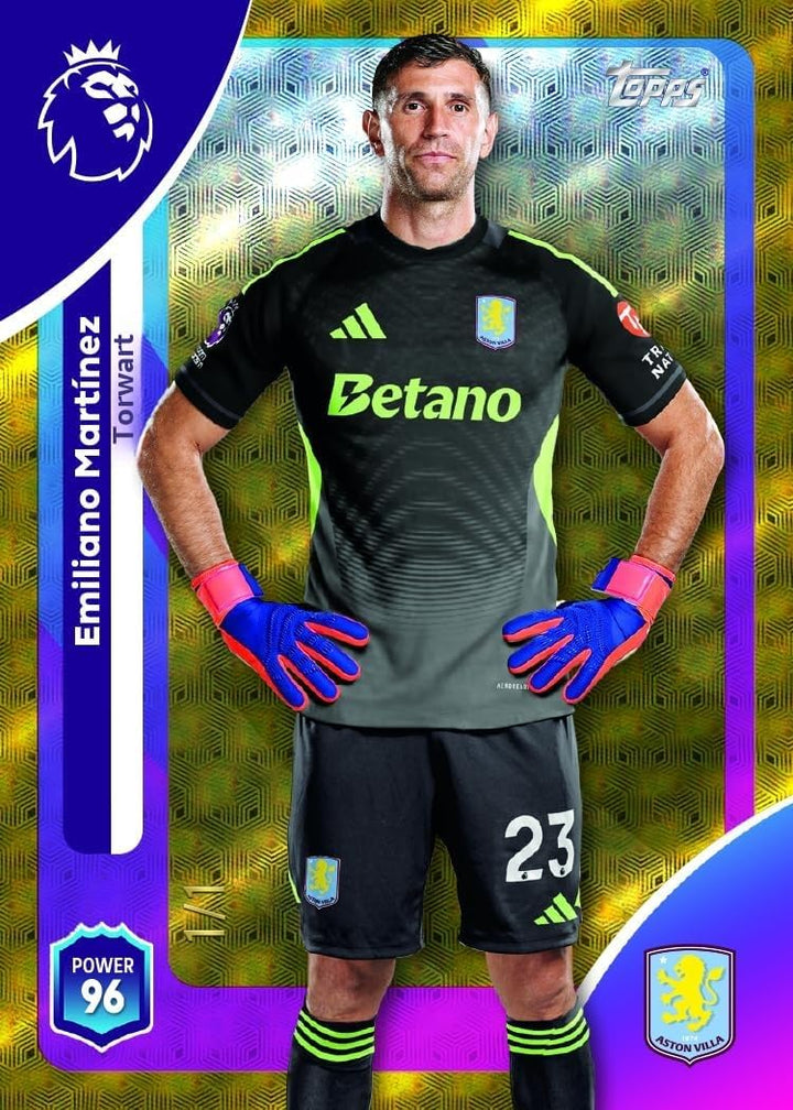 Topps Premier League 2026 - Debüt-Edition - Full Box - 28 Päckchen pro Box (280 Karten), 3 oder mehr