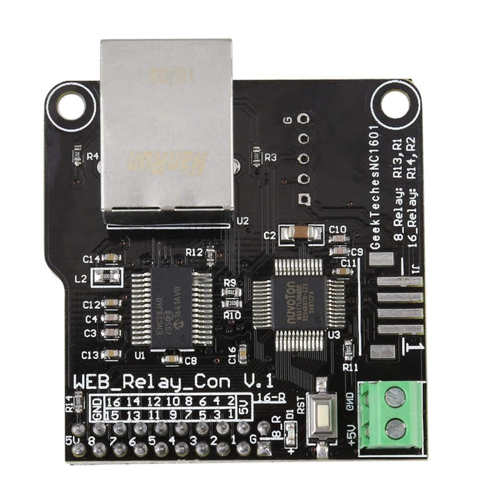 Ethernet-Steuermodul LAN WAN-Netzwerk Web-Server RJ45-Port + 16-Kanal-Relais-Controller-Karte