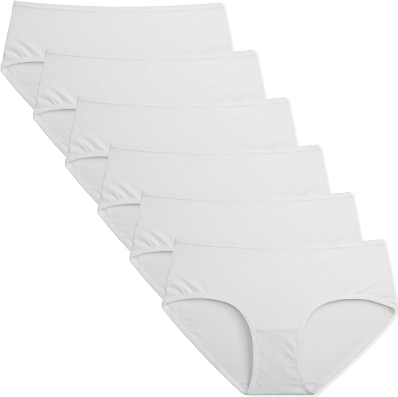 INNERSY Unterhosen Damen Baumwolle Atmungsaktive Hipster Unterwäsche Basic Bequem Panties 6er Pack X