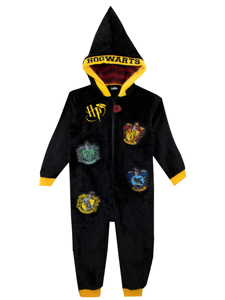 Harry Potter Jungen Schlafoveralls 140 Schwarz, 140 Schwarz