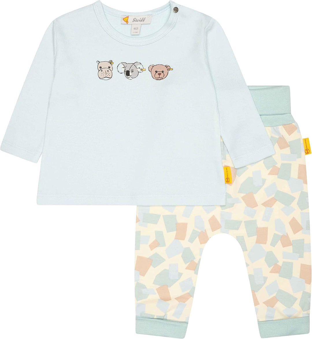 Steiff Baby-Jungen Set Jogger + T-Shirt Langarm Shorts 56 OMPHALODES, 56 OMPHALODES