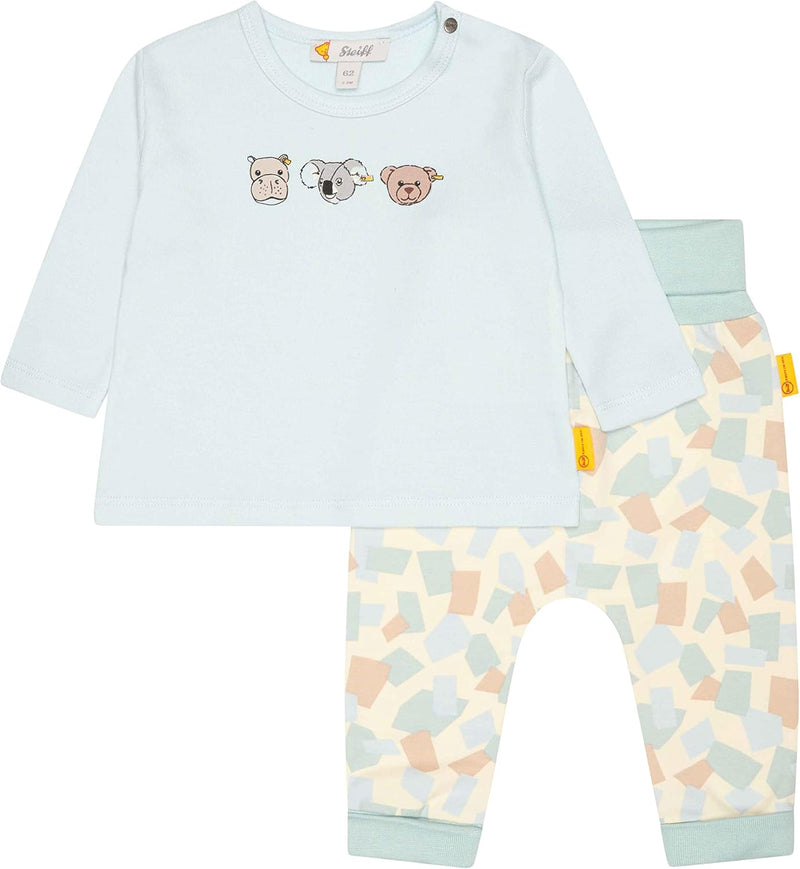Steiff Baby-Jungen Set Jogger + T-Shirt Langarm Shorts 56 OMPHALODES, 56 OMPHALODES