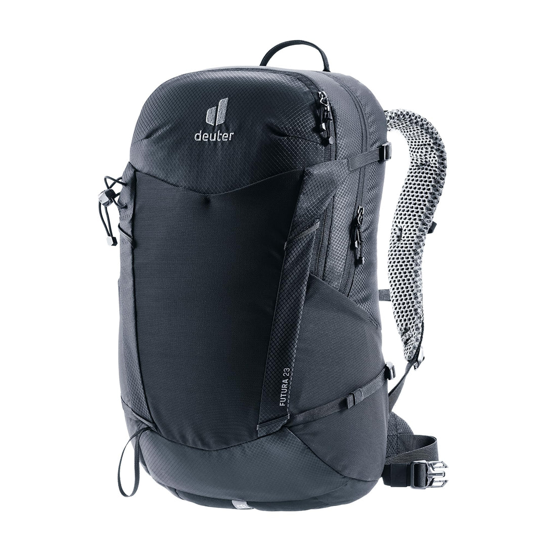 deuter Futura 23 Wanderrucksack mit Netzrücken &amp; Regenhülle Schwarz, Schwarz