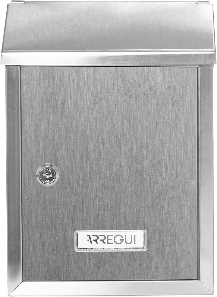 ARREGUI Smart E5727 Briefkasten oder Durchwurfbriefkasten aus Edelstahl, Grösse S (DIN A5 Post), Wan
