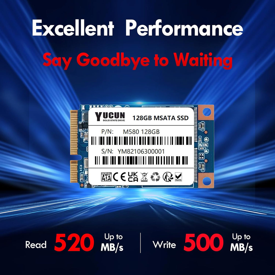 YUCUN MSATA III Interne Solid State Drive 128GB SSD, 128GB