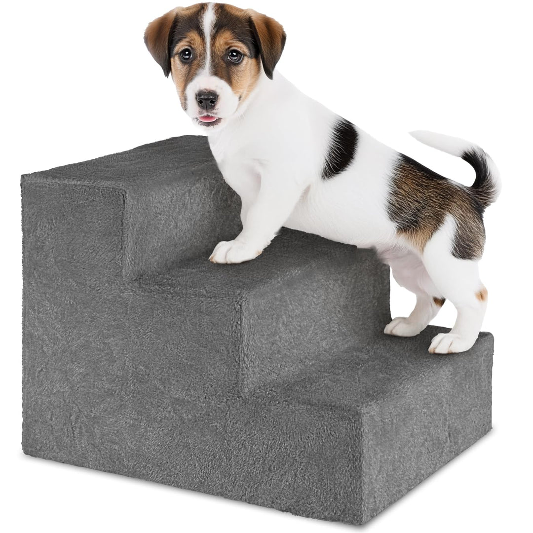 tectake® Hundetreppe oder Katzentreppe, Haustiertreppe, Einstiegshilfe mit waschbarem Bezug, extra F