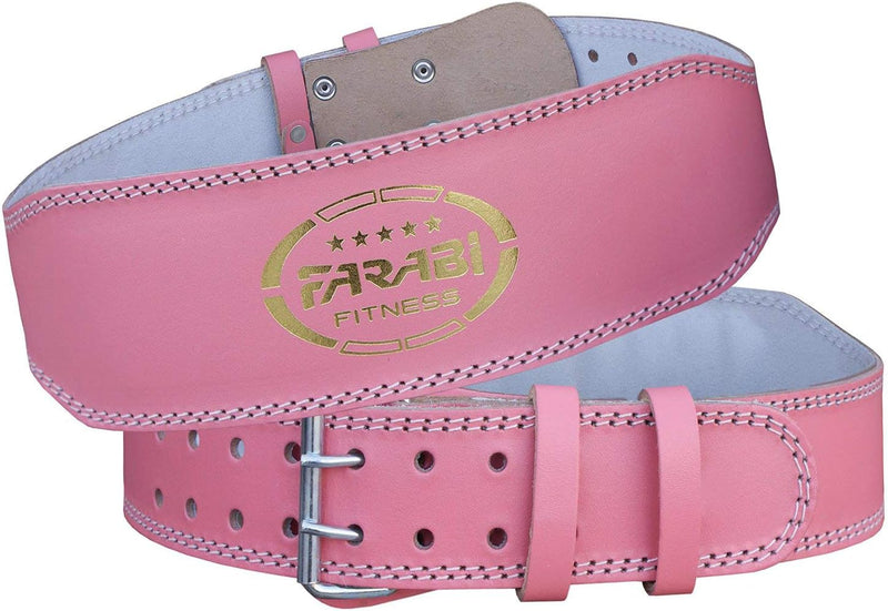 Farabi Sports gewichthebergürtel herren damen 100% echtes Leder lifting belt 4" wide gym gürtel, Pow