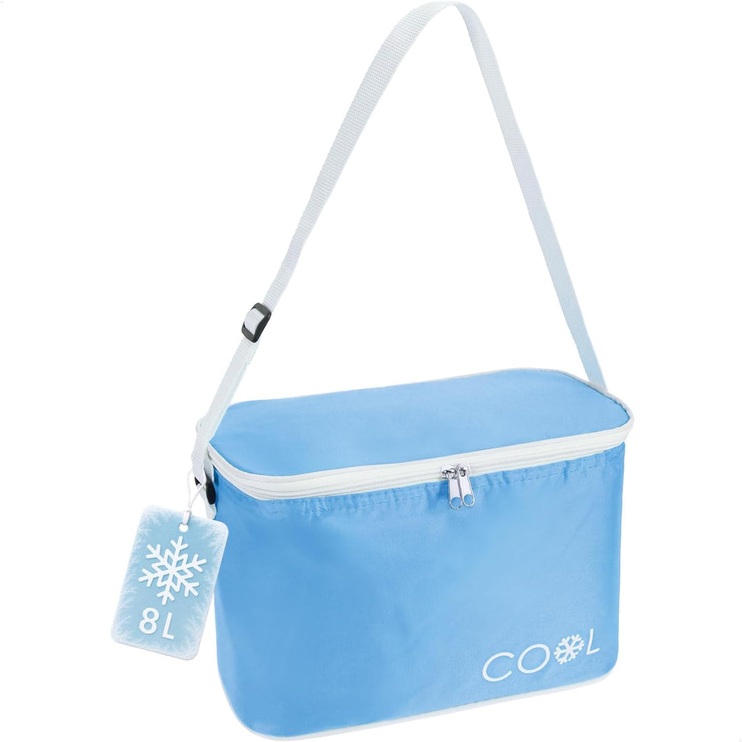 com-four® Kühltasche - Klassische Faltbare Thermo-Kühlbox - Isoliertasche für Picknick, Camping, Out