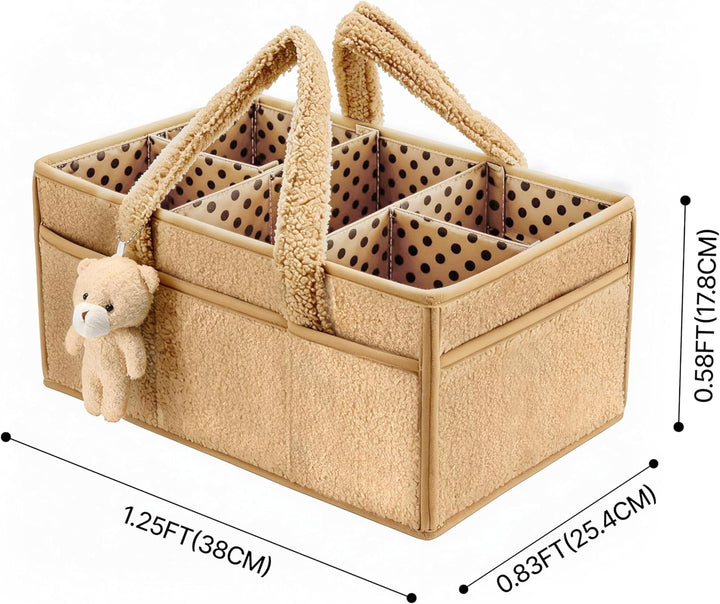 Baby Wickeltasche Organizer，Baby-Windel-Caddy Organizer für Wickeltisch，Multifunktional Tragbar Wick