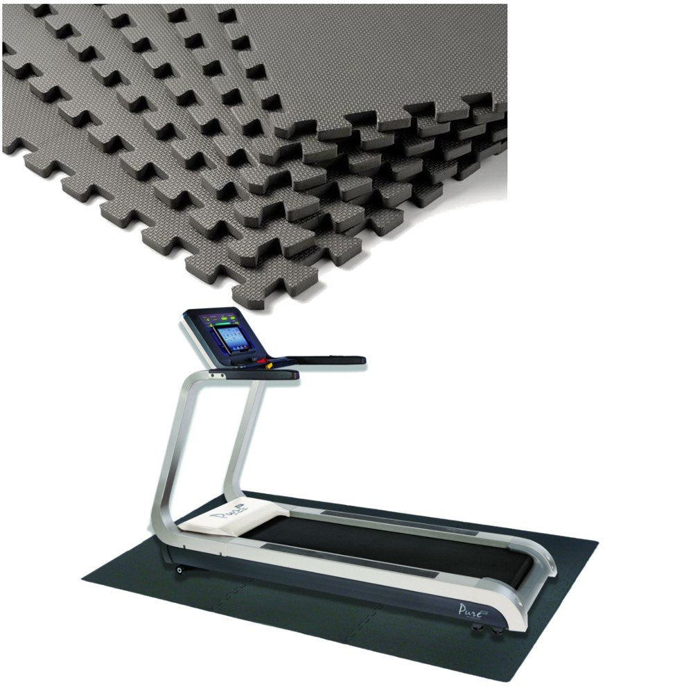 Schutzmatten Set zusammensteckbare Matten Homefitness Cardio Training anthrazit