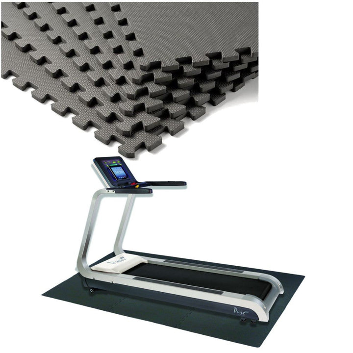 Schutzmatten Set zusammensteckbare Matten Homefitness Cardio Training anthrazit