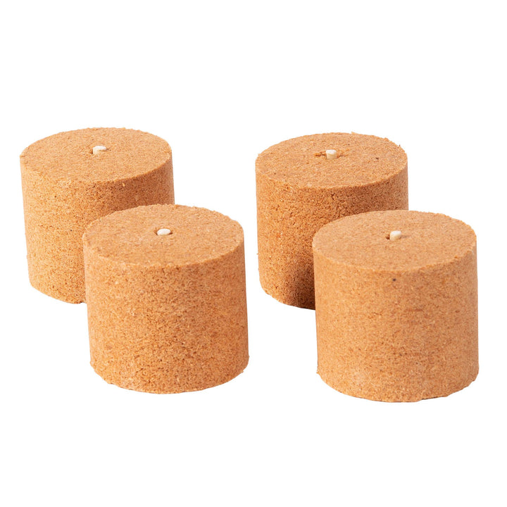Novaliv 4X Holzspäne Brennelemente für Gartenfackel Wachsrollen für Gartenfackeln - Flackernder Feue