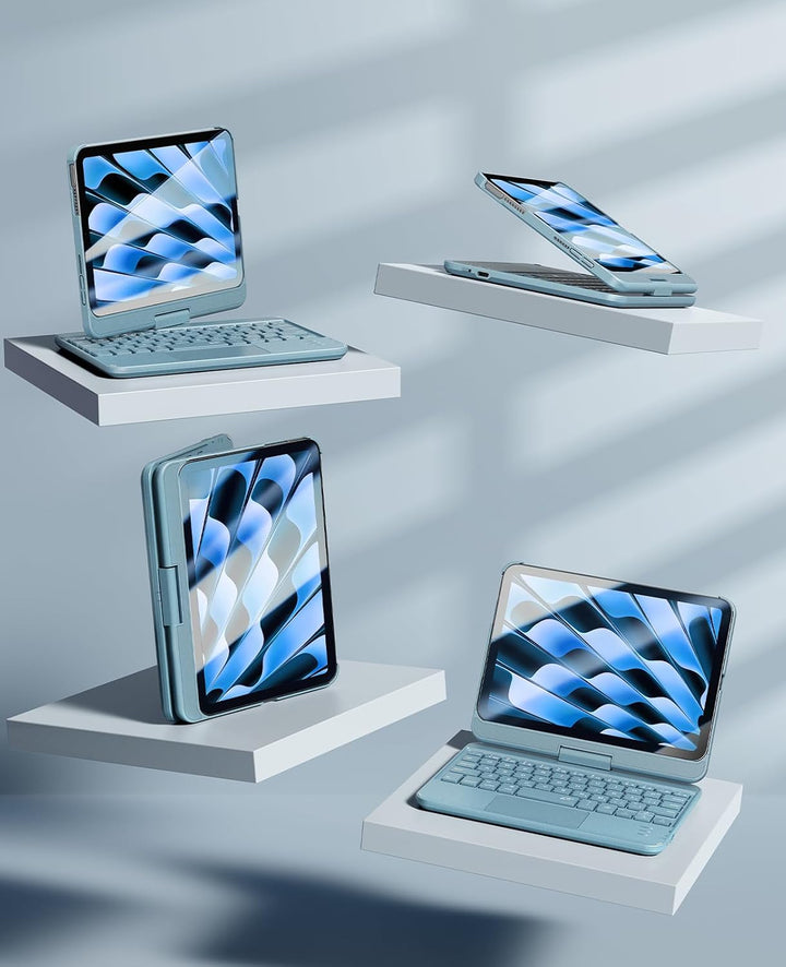 GreenLaw Tastaturhülle für iPad Mini 7 (2024) und Mini 6 (2021) 8,3 Zoll, Smart Touchpad, 7 Farben H