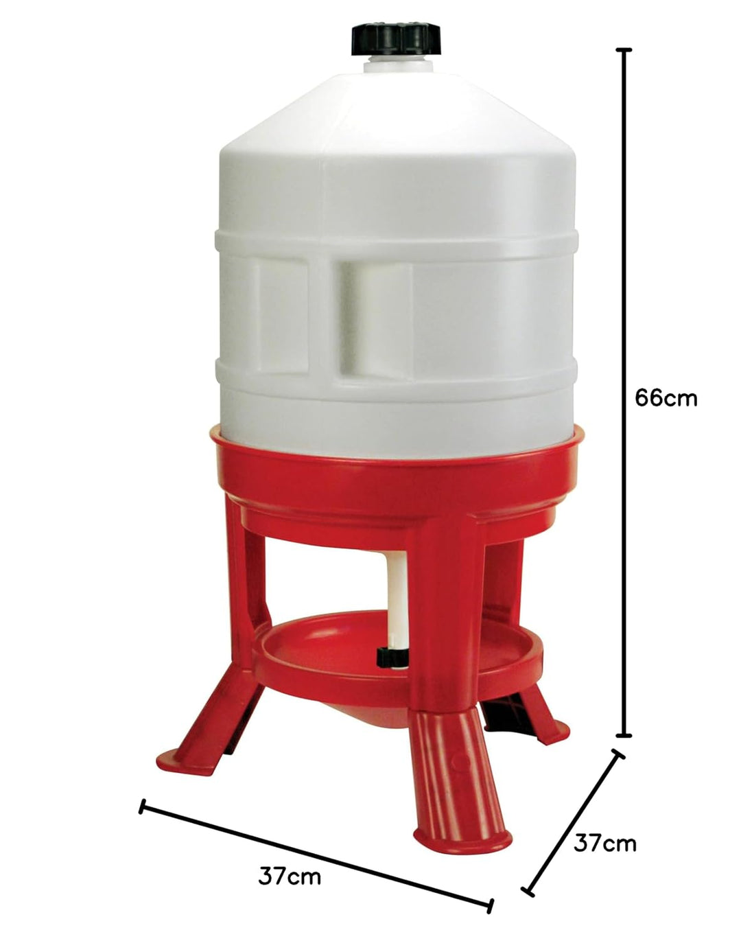 Kerbl Hühnertränke 30L, Automatische Wasserversorgung für Geflügel, Bruchfester langlebiger Kunststo