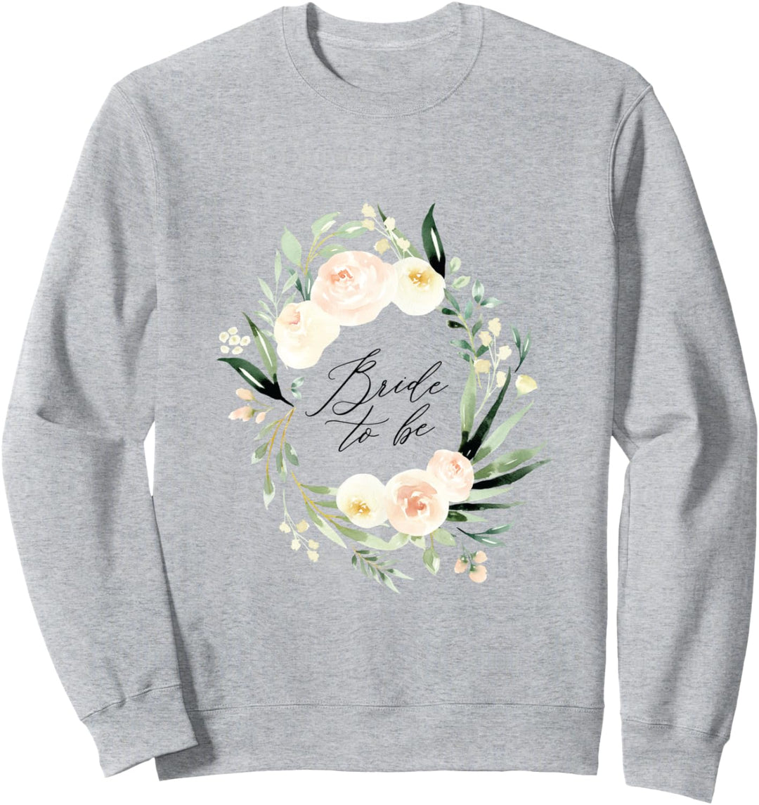 Bride-to-be wedding peach floral future mrs engagement Sweatshirt