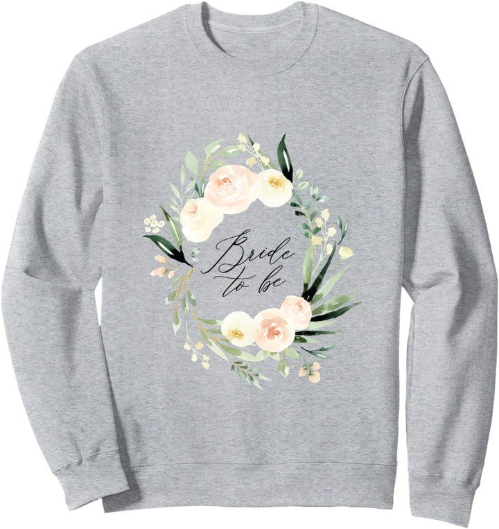 Bride-to-be wedding peach floral future mrs engagement Sweatshirt