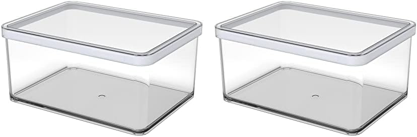 Rotho Loft rechteckige Vorratsdose 2.25l mit Deckel und Dichtung, Kunststoff (SAN) BPA-frei, transpa