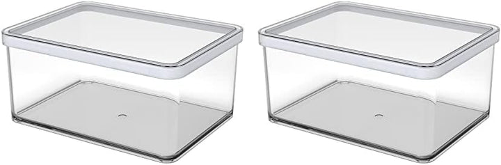 Rotho Loft rechteckige Vorratsdose 2.25l mit Deckel und Dichtung, Kunststoff (SAN) BPA-frei, transpa