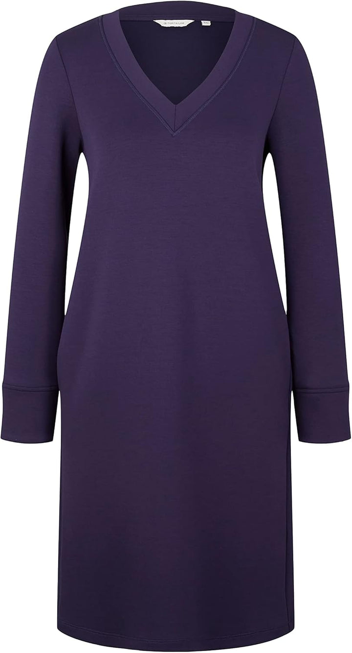 TOM TAILOR Damen Basic Kleid 36 11331 - Atlantic Ocean Blue, 36 11331 - Atlantic Ocean Blue