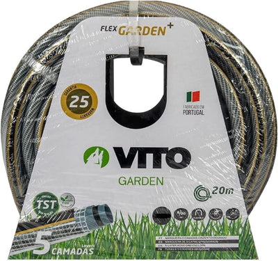 VITO Garden Gartenschlauch 19 mm (3/4 Zoll) 20 m (2,44€/m) | 5-lagig | 20 bar | FLEXGarden | kein ab