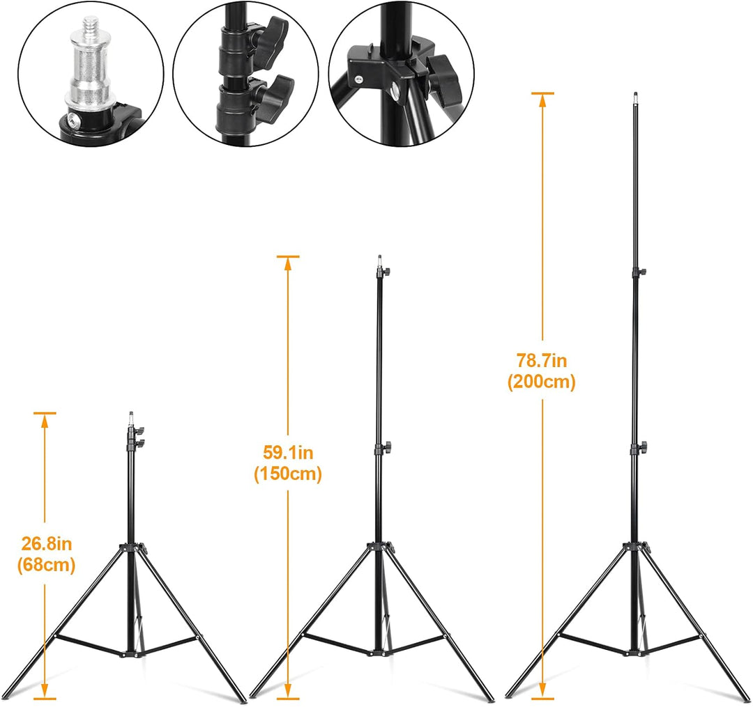 Wisamic Softbox Set Led Foto Fotostudio Stativ Licht Schirm Beleuchtung Kamera Fotografie dimmbar Li