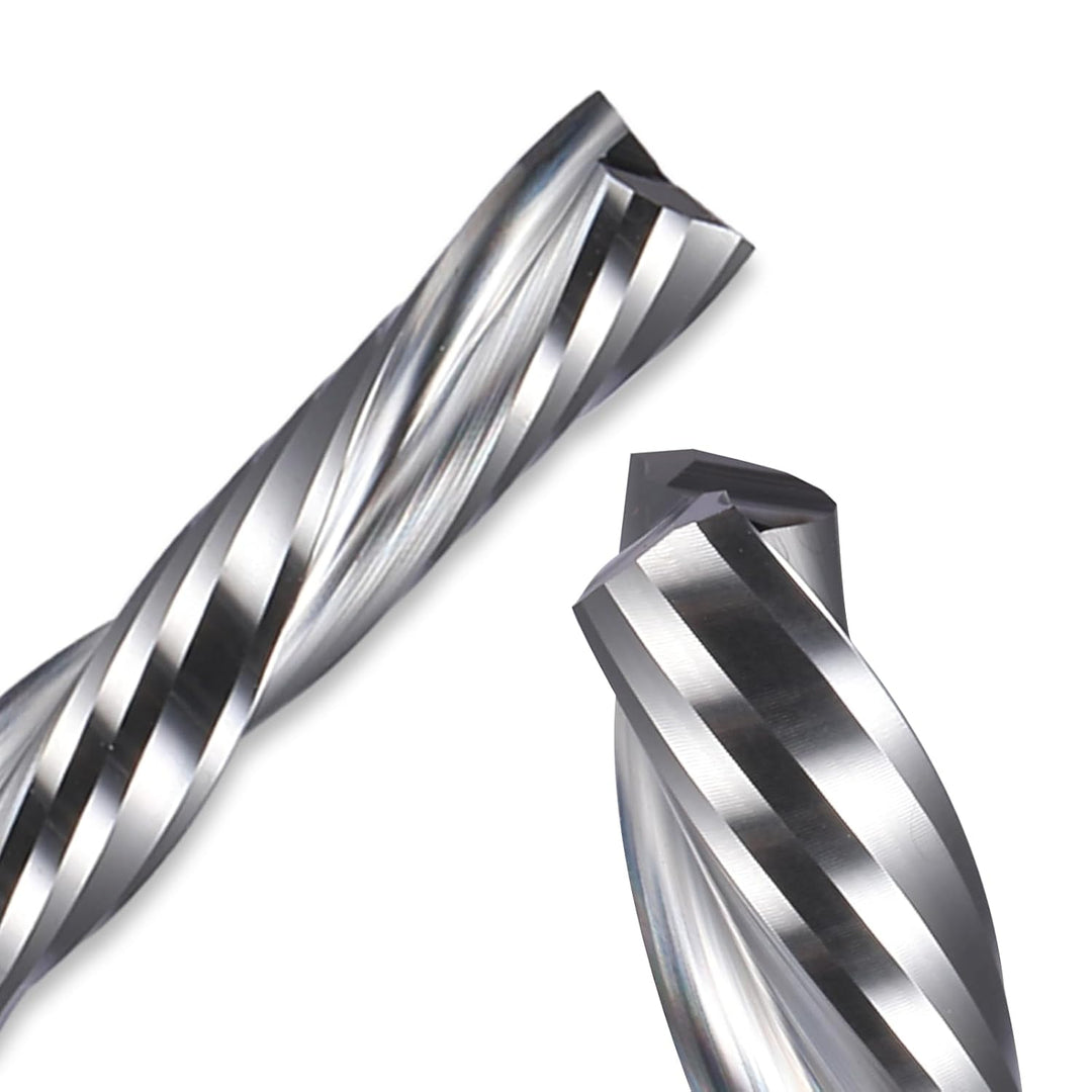 EU_HOZLY Spiralfräser Bits 2 Flöten Down Cut 1/8 Zoll Schnittdurchmesser, 1/8 Zoll Schaft 17 mm (0,6