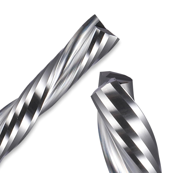 EU_HOZLY Spiralfräser Bits 2 Flöten Down Cut 1/8 Zoll Schnittdurchmesser, 1/8 Zoll Schaft 17 mm (0,6
