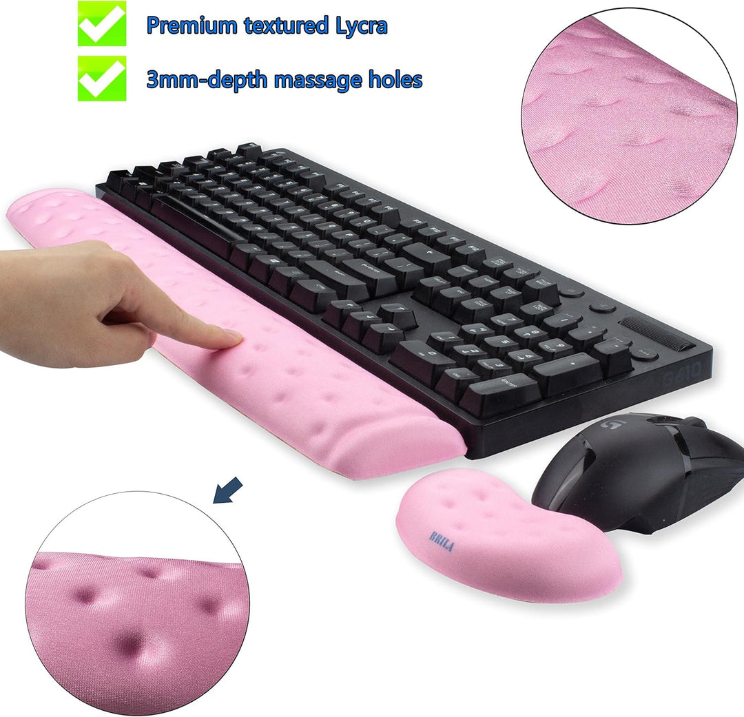 BRILA Handballenauflage – Ergonomisch Memory-Schaum Handgelenkstütze für PC Gaming Computer Laptop A