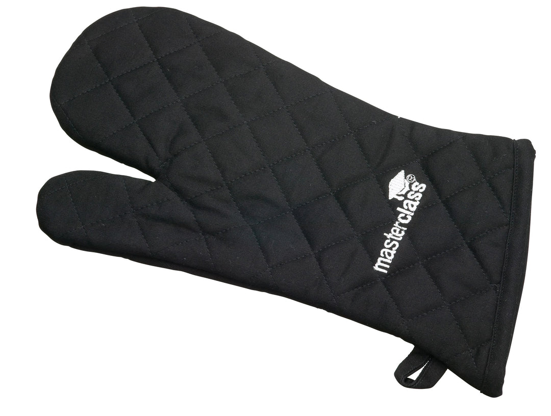 MasterClass Deluxe Professional Schwarzer Handschuh für einen Backofen, Schwarz Ofenhandschuh, Ofenh
